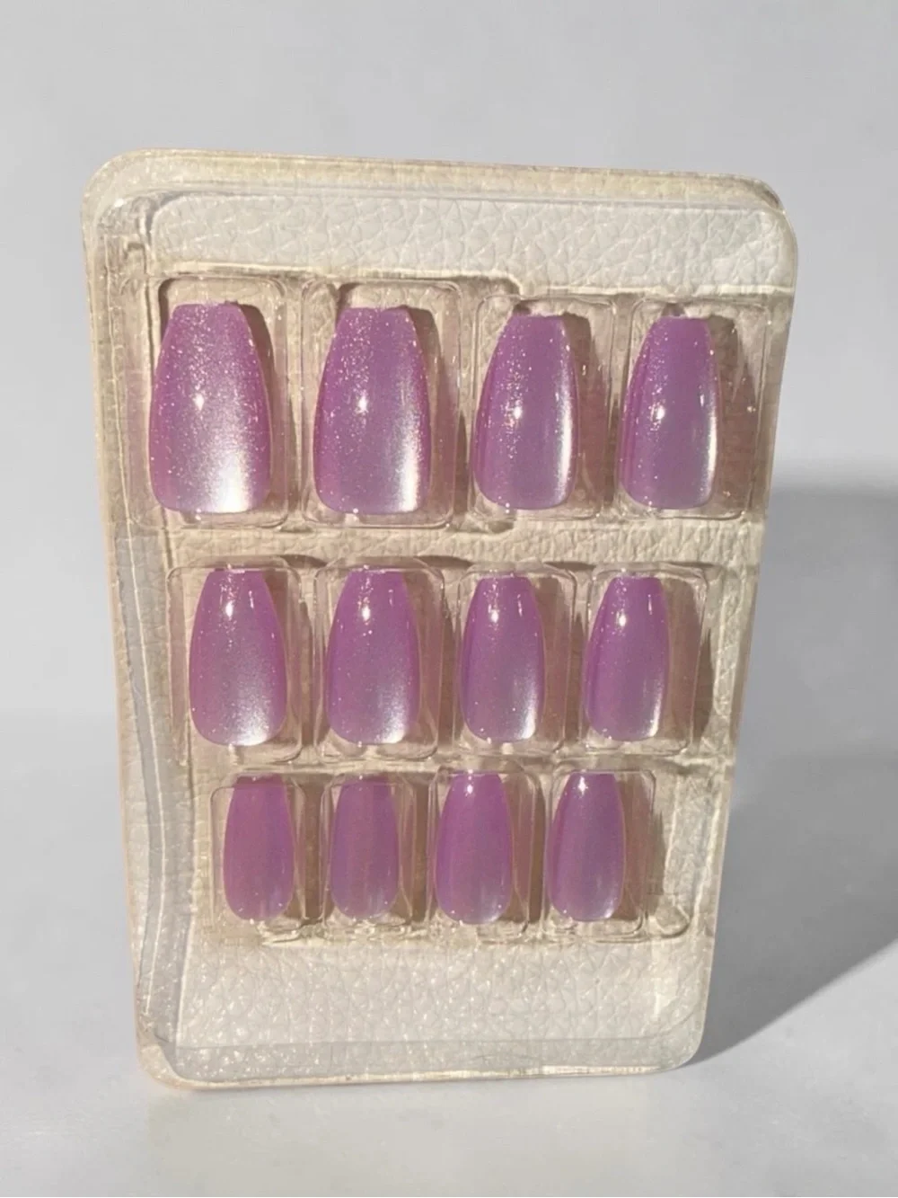 Purple Nail Set - Shimmer Finish